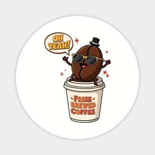Pooping Coffee Bean -Funny Gift Idea for Coffee Lovers, Best, Perfect for Birthday, Christmas or any Occasion, for Man, Women Kids, Mom, Dad, Sarcastic, Inappropriate, Coffee Gift Idea for Adult, Black, Dark Humor Lovers, Magnet